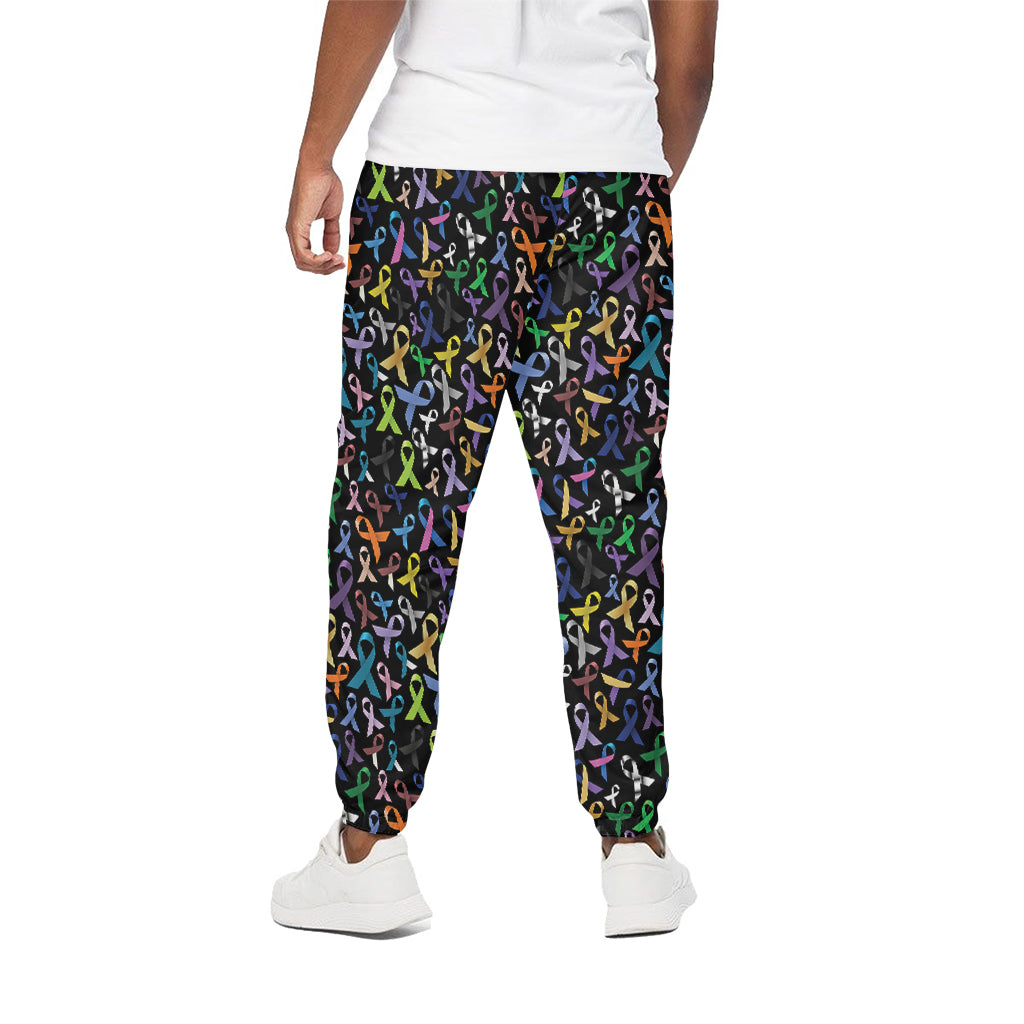 All Cancer Awareness Pattern Print Cotton Pants