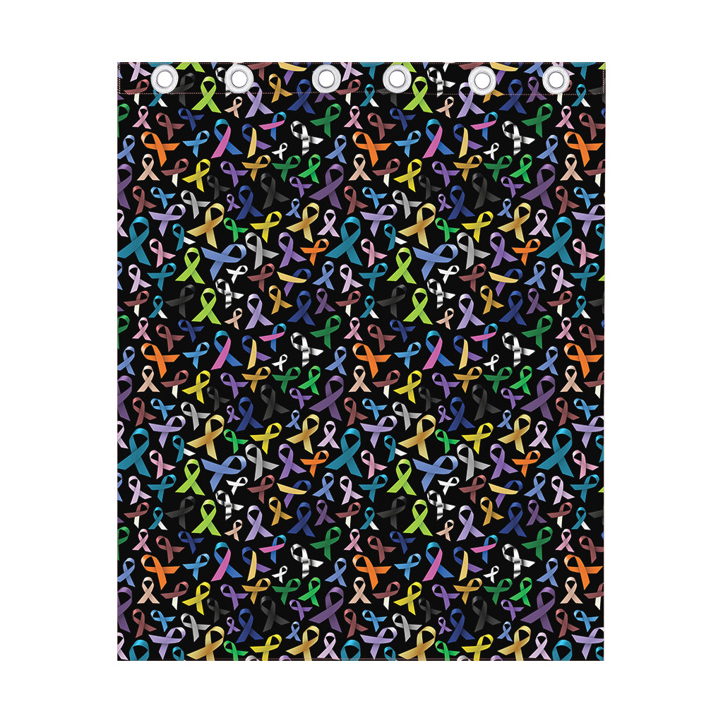 All Cancer Awareness Pattern Print Curtain