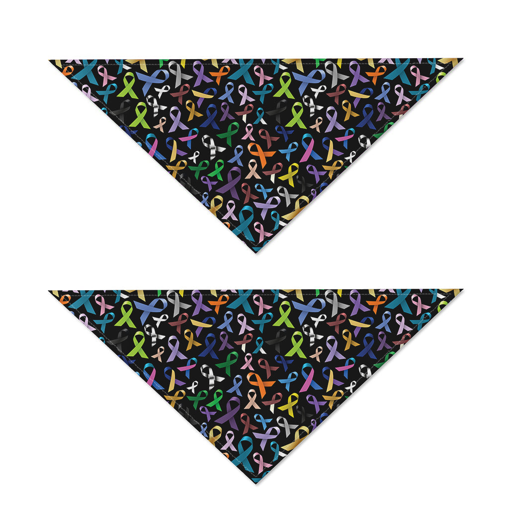 All Cancer Awareness Pattern Print Dog Bandana