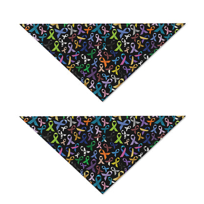 All Cancer Awareness Pattern Print Dog Bandana
