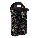 All Cancer Awareness Pattern Print Double Neoprene Wine Tote