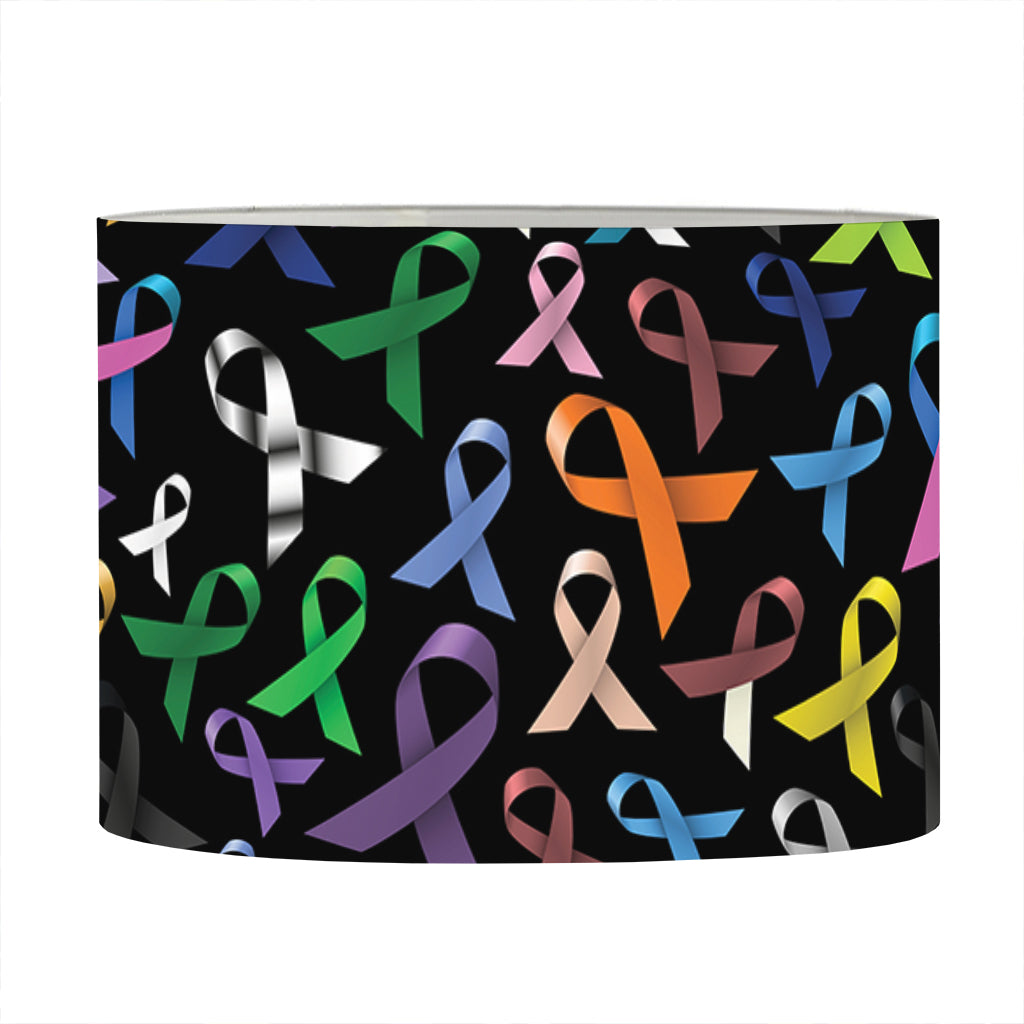 All Cancer Awareness Pattern Print Drum Lamp Shade