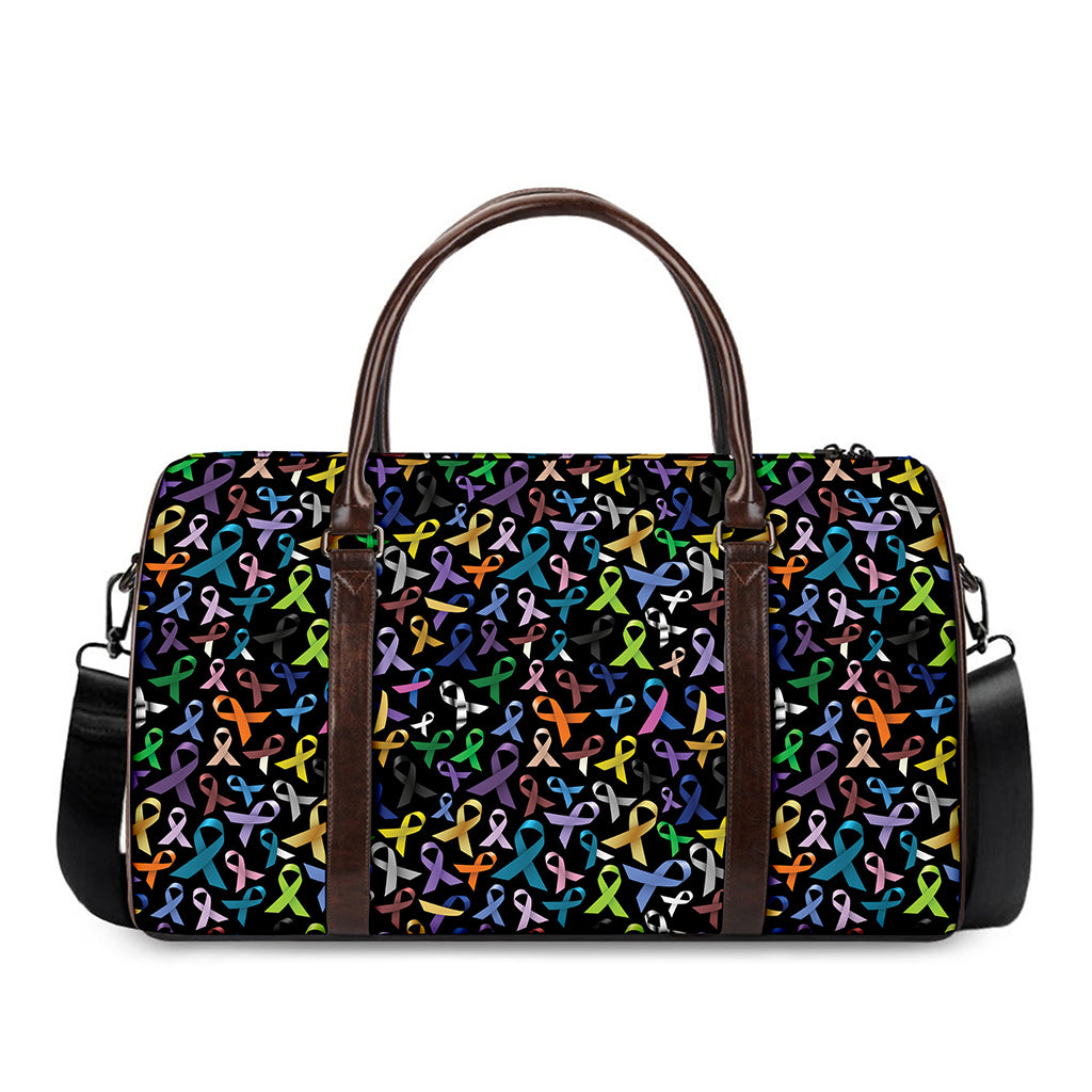 All Cancer Awareness Pattern Print Duffle Bag