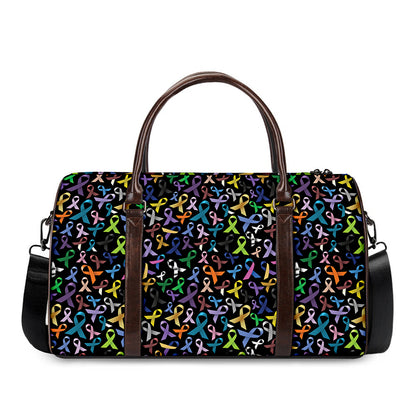 All Cancer Awareness Pattern Print Duffle Bag