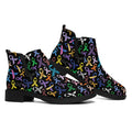 All Cancer Awareness Pattern Print Flat Ankle Boots