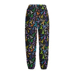All Cancer Awareness Pattern Print Fleece Lined Knit Pants