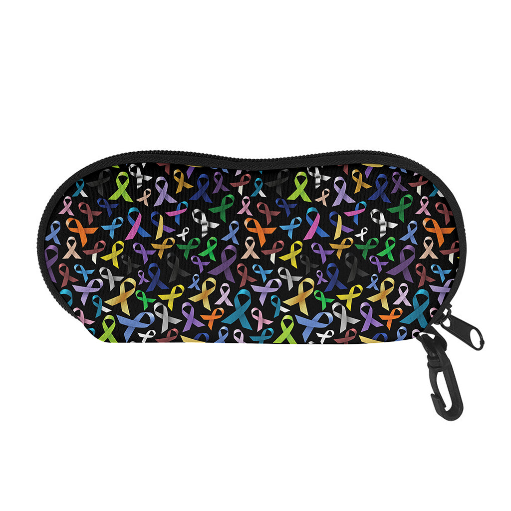 All Cancer Awareness Pattern Print Glasses Case