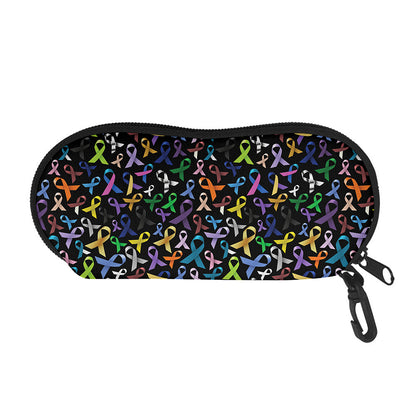 All Cancer Awareness Pattern Print Glasses Case