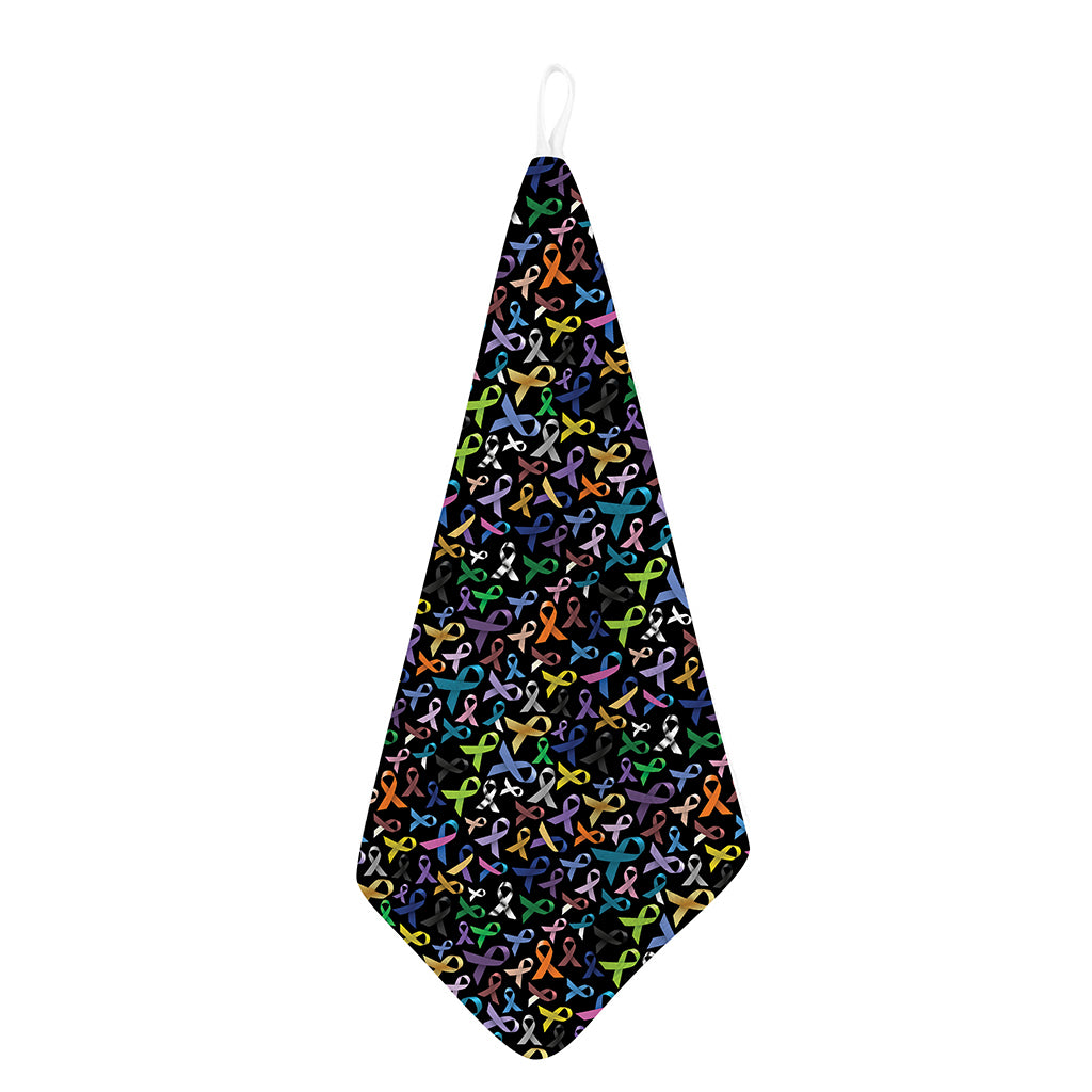All Cancer Awareness Pattern Print Hand Towel