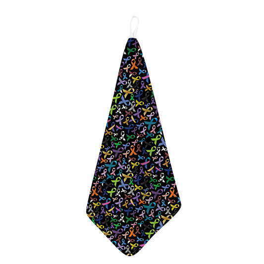 All Cancer Awareness Pattern Print Hand Towel
