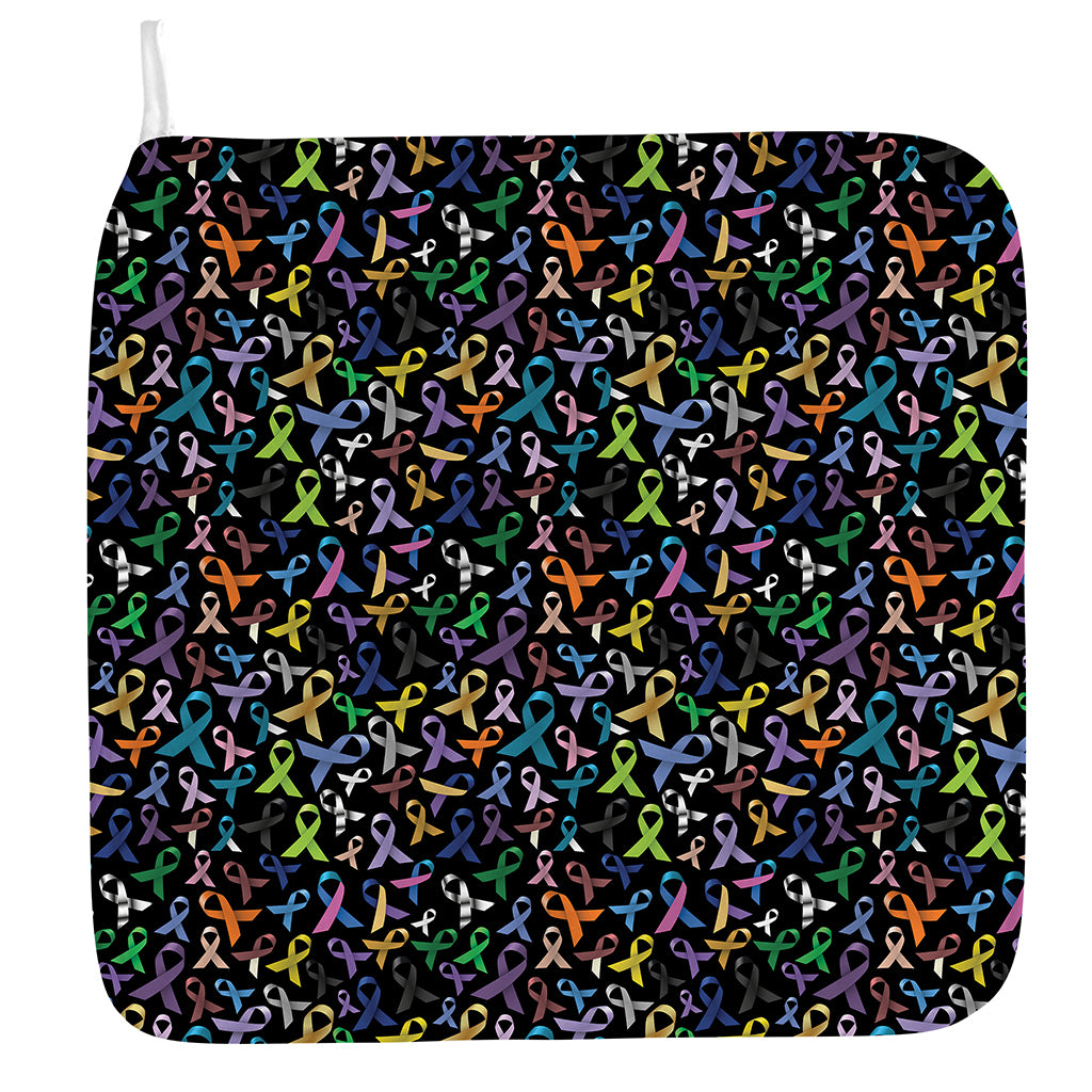All Cancer Awareness Pattern Print Hand Towel