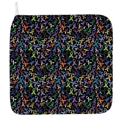 All Cancer Awareness Pattern Print Hand Towel