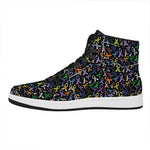All Cancer Awareness Pattern Print High Top Leather Sneakers