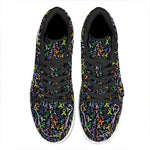 All Cancer Awareness Pattern Print High Top Leather Sneakers