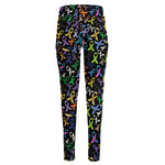 All Cancer Awareness Pattern Print High-Waisted Pocket Leggings