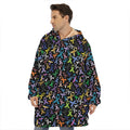 All Cancer Awareness Pattern Print Hoodie Blanket