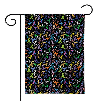All Cancer Awareness Pattern Print House Flag
