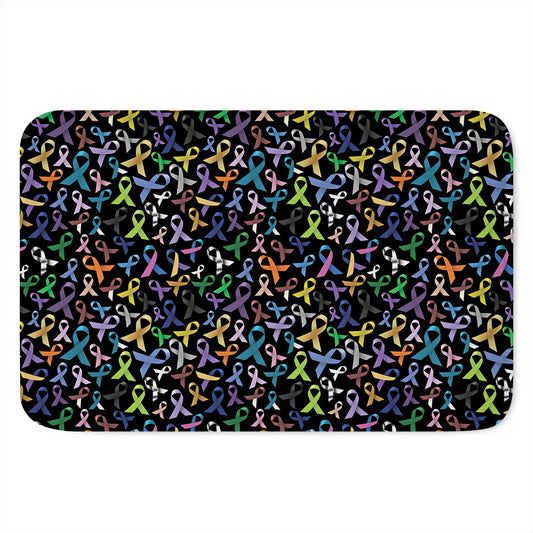 All Cancer Awareness Pattern Print Indoor Door Mat