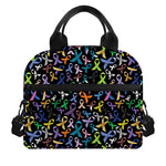 All Cancer Awareness Pattern Print Insulated Lunch Bag