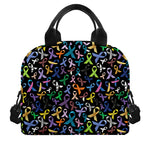 All Cancer Awareness Pattern Print Insulated Lunch Bag