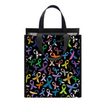 All Cancer Awareness Pattern Print Insulated Lunch Tote