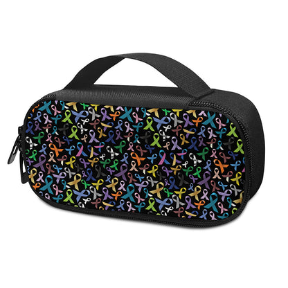 All Cancer Awareness Pattern Print Insulin Cooler Travel Case