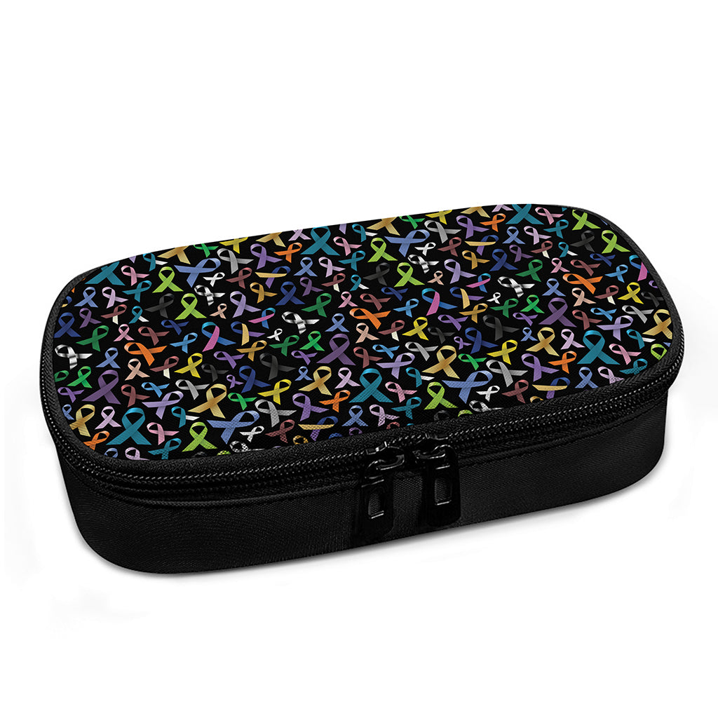 All Cancer Awareness Pattern Print Insulin Cooler Travel Case