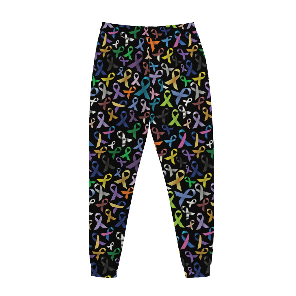 All Cancer Awareness Pattern Print Jogger Pants