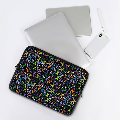 All Cancer Awareness Pattern Print Laptop Sleeve