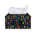 All Cancer Awareness Pattern Print Leather Tissue Box Cover