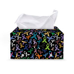 All Cancer Awareness Pattern Print Leather Tissue Box Cover
