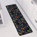 All Cancer Awareness Pattern Print Long Kitchen Mat