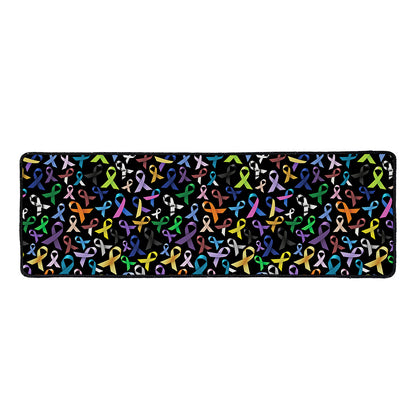 All Cancer Awareness Pattern Print Long Kitchen Mat