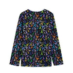 All Cancer Awareness Pattern Print Long Sleeve Short Coat