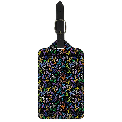 All Cancer Awareness Pattern Print Luggage Tag