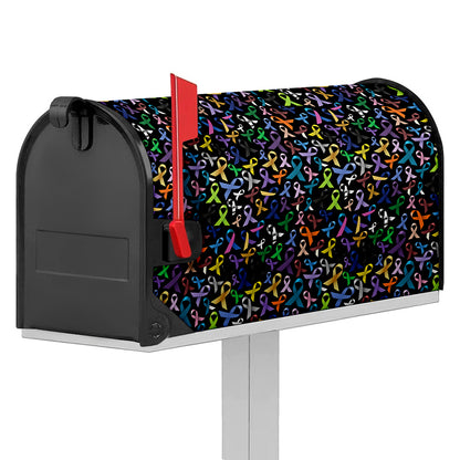 All Cancer Awareness Pattern Print Mailbox Cover