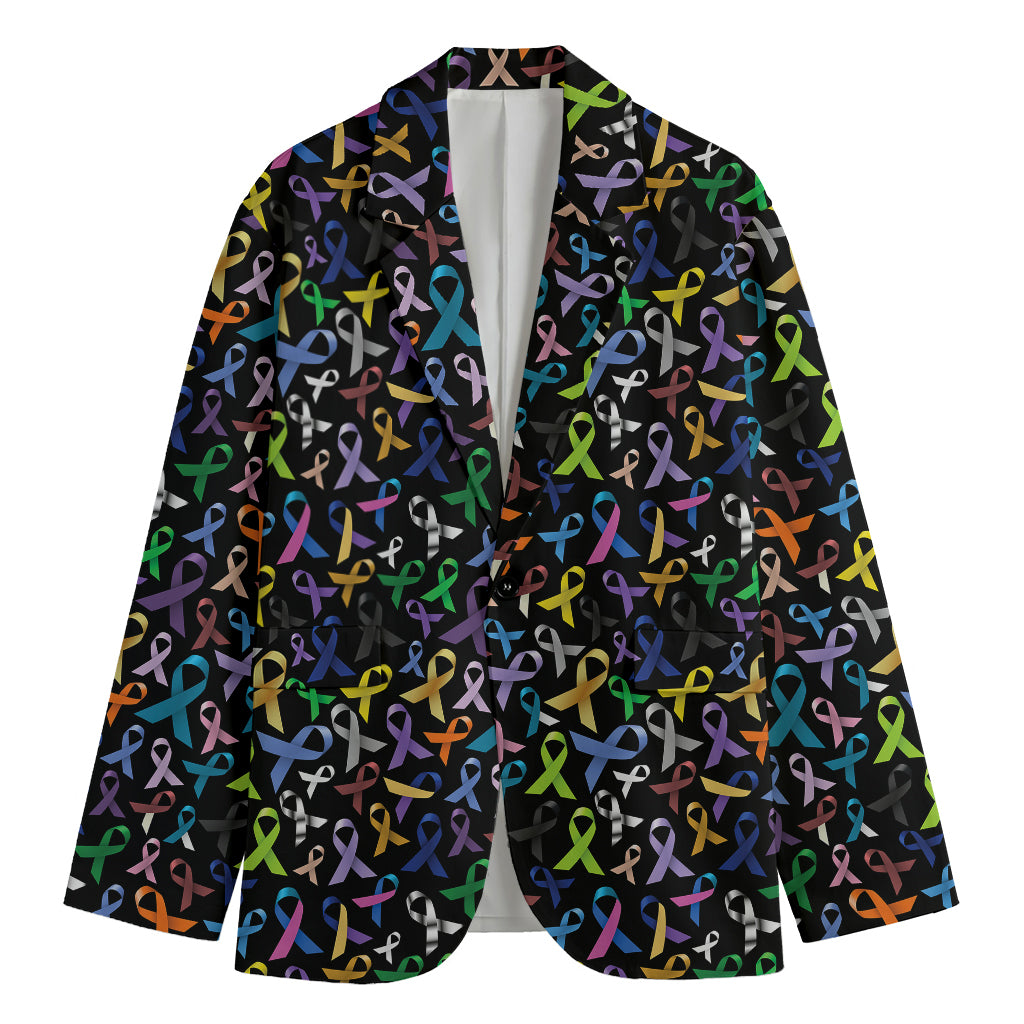 All Cancer Awareness Pattern Print Men's Blazer