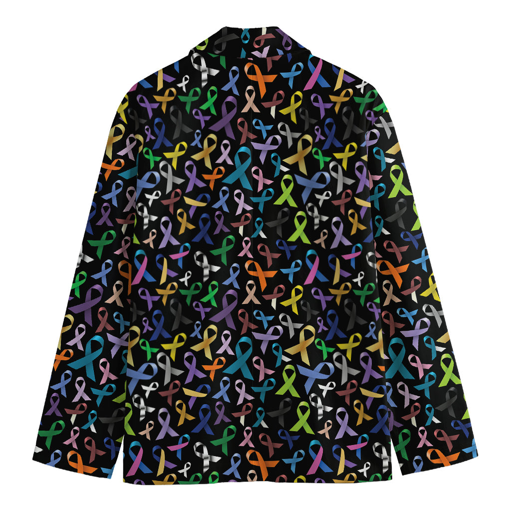 All Cancer Awareness Pattern Print Men's Blazer