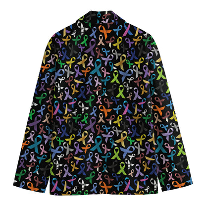 All Cancer Awareness Pattern Print Men's Blazer