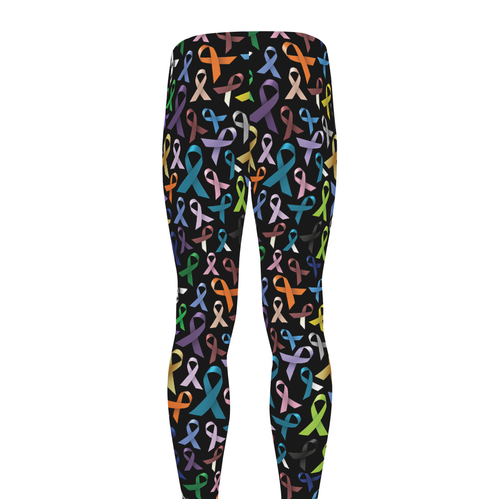 All Cancer Awareness Pattern Print Men's leggings