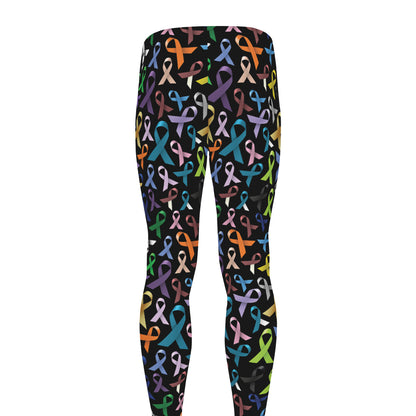 All Cancer Awareness Pattern Print Men's leggings