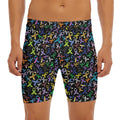 All Cancer Awareness Pattern Print Men's Long Boxer Briefs