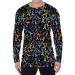 All Cancer Awareness Pattern Print Men's Long Sleeve T-Shirt