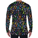 All Cancer Awareness Pattern Print Men's Long Sleeve T-Shirt