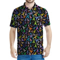 All Cancer Awareness Pattern Print Men's Polo Shirt