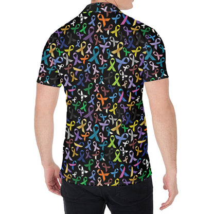 All Cancer Awareness Pattern Print Men's Shirt