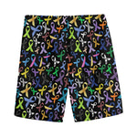 All Cancer Awareness Pattern Print Men's Sports Shorts
