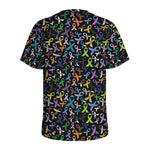 All Cancer Awareness Pattern Print Men's Sports T-Shirt