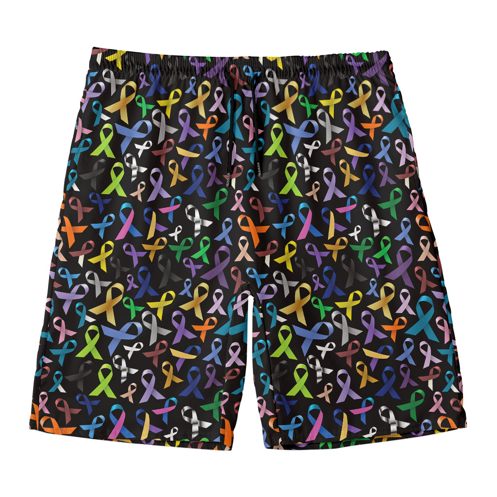 All Cancer Awareness Pattern Print Men's Swim Trunks