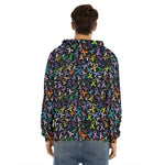 All Cancer Awareness Pattern Print Men's Velvet Pullover Hoodie